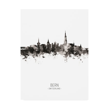 Michael Tompsett 'Bern Switzerland Skyline Portrait II' Canvas Art,14x19